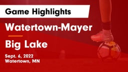Watertown-Mayer  vs Big Lake  Game Highlights - Sept. 6, 2022
