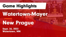 Watertown-Mayer  vs New Prague  Game Highlights - Sept. 26, 2022