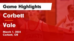 Corbett  vs Vale  Game Highlights - March 1, 2024