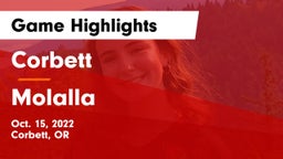 Corbett  vs Molalla  Game Highlights - Oct. 15, 2022