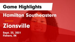 Hamilton Southeastern  vs Zionsville  Game Highlights - Sept. 23, 2021