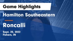 Hamilton Southeastern  vs Roncalli  Game Highlights - Sept. 20, 2022