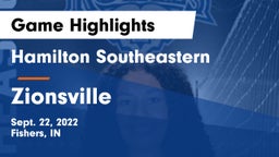 Hamilton Southeastern  vs Zionsville  Game Highlights - Sept. 22, 2022