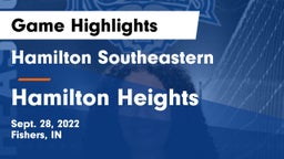 Hamilton Southeastern  vs Hamilton Heights  Game Highlights - Sept. 28, 2022