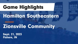 Hamilton Southeastern  vs Zionsville Community  Game Highlights - Sept. 21, 2023