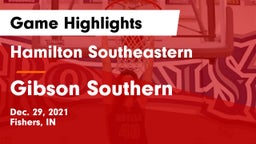 Hamilton Southeastern  vs Gibson Southern  Game Highlights - Dec. 29, 2021