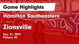 Hamilton Southeastern  vs Zionsville  Game Highlights - Jan. 21, 2022