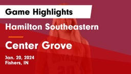 Hamilton Southeastern  vs Center Grove  Game Highlights - Jan. 20, 2024
