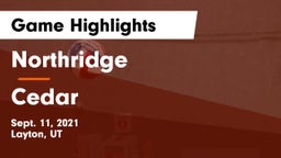 Northridge  vs Cedar  Game Highlights - Sept. 11, 2021
