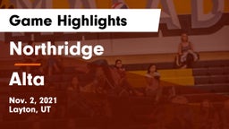 Northridge  vs Alta  Game Highlights - Nov. 2, 2021