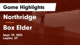 Northridge  vs Box Elder  Game Highlights - Sept. 29, 2022