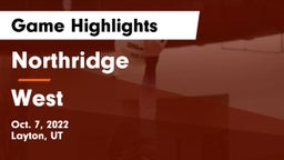 Northridge  vs West  Game Highlights - Oct. 7, 2022
