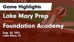 Lake Mary Prep vs Foundation Academy  Game Highlights - Aug. 30, 2021