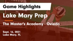 Lake Mary Prep vs The Master's Academy - Oviedo Game Highlights - Sept. 16, 2021