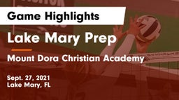Lake Mary Prep vs Mount Dora Christian Academy Game Highlights - Sept. 27, 2021