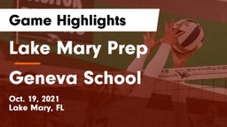 Lake Mary Prep vs Geneva School Game Highlights - Oct. 19, 2021