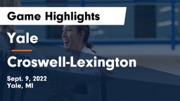 Yale  vs Croswell-Lexington  Game Highlights - Sept. 9, 2022