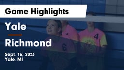 Yale  vs Richmond  Game Highlights - Sept. 16, 2023