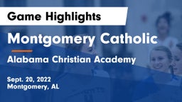 Montgomery Catholic  vs Alabama Christian Academy  Game Highlights - Sept. 20, 2022