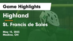 Highland  vs St. Francis de Sales  Game Highlights - May 15, 2023