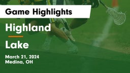 Highland  vs Lake  Game Highlights - March 21, 2024