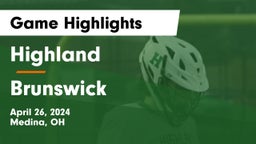 Highland  vs Brunswick  Game Highlights - April 26, 2024