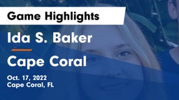 Ida S. Baker  vs Cape Coral   Game Highlights - Oct. 17, 2022