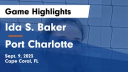 Ida S. Baker  vs Port Charlotte  Game Highlights - Sept. 9, 2023