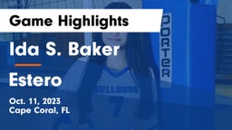 Ida S. Baker  vs Estero  Game Highlights - Oct. 11, 2023