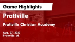 Prattville  vs Prattville Christian Academy  Game Highlights - Aug. 27, 2022