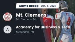 Recap: Mt. Clemens  vs. Academy for Business & Tech  2022