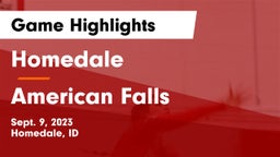 Homedale  vs American Falls  Game Highlights - Sept. 9, 2023