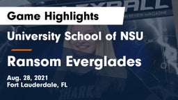 University School of NSU vs Ransom Everglades Game Highlights - Aug. 28, 2021