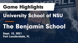 University School of NSU vs The Benjamin School Game Highlights - Sept. 15, 2021