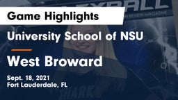 University School of NSU vs West Broward Game Highlights - Sept. 18, 2021