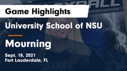 University School of NSU vs Mourning  Game Highlights - Sept. 18, 2021