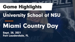 University School of NSU vs Miami Country Day  Game Highlights - Sept. 28, 2021
