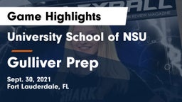 University School of NSU vs Gulliver Prep  Game Highlights - Sept. 30, 2021