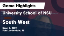 University School of NSU vs South West Game Highlights - Sept. 9, 2022