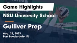 NSU University School  vs Gulliver Prep  Game Highlights - Aug. 28, 2023