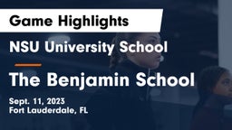 NSU University School  vs The Benjamin School Game Highlights - Sept. 11, 2023