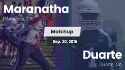 Matchup: Maranatha High vs. Duarte  2016