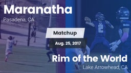 Matchup: Maranatha High vs. Rim of the World  2017