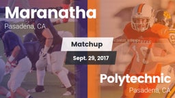 Matchup: Maranatha High vs. Polytechnic  2017