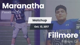 Matchup: Maranatha High vs. Fillmore  2017