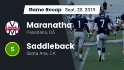 Recap: Maranatha  vs. Saddleback  2019