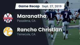 Recap: Maranatha  vs. Rancho Christian  2019