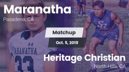 Matchup: Maranatha High vs. Heritage Christian   2019