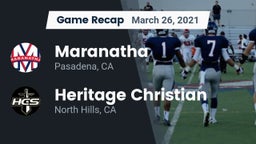 Recap: Maranatha  vs. Heritage Christian   2021