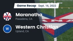 Recap: Maranatha  vs. Western Christian  2022